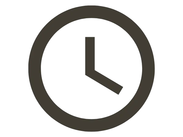 Clip Art of a grey clock displaying the time 4 o'clock