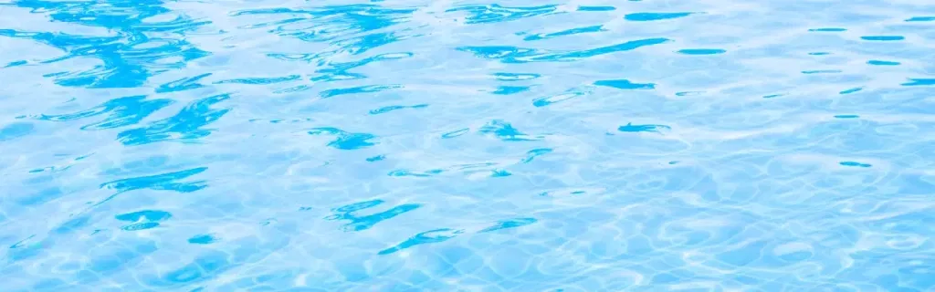 An overhead shot of beautiful and clear pool water